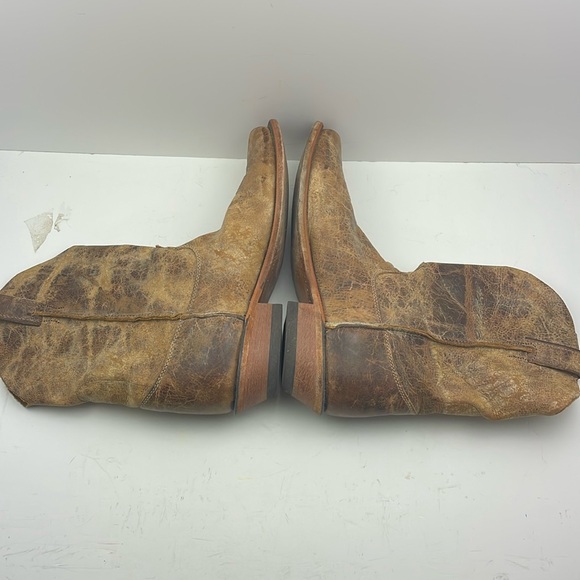 Justin Men’s Bent Rail Distressed Leather Cowboy Boots Size 13 - Picture 7 of 11